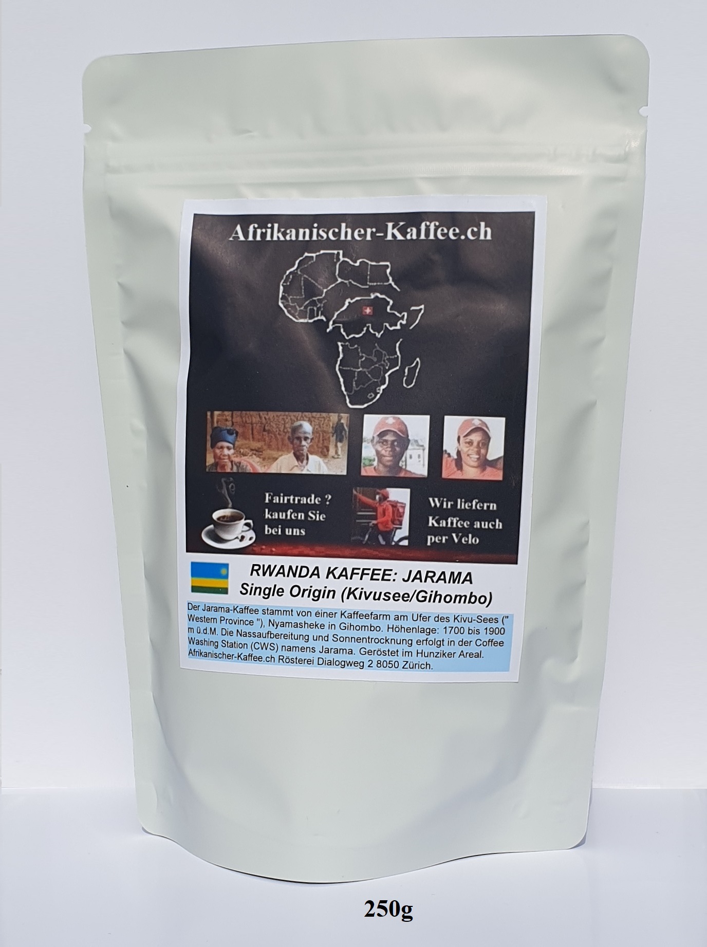 Im-Beutel: (Ruanda Kaffee) JARAMA - Direkt-Import und Single Origin 250g (Kaffee aus Rwanda Kivu-See)